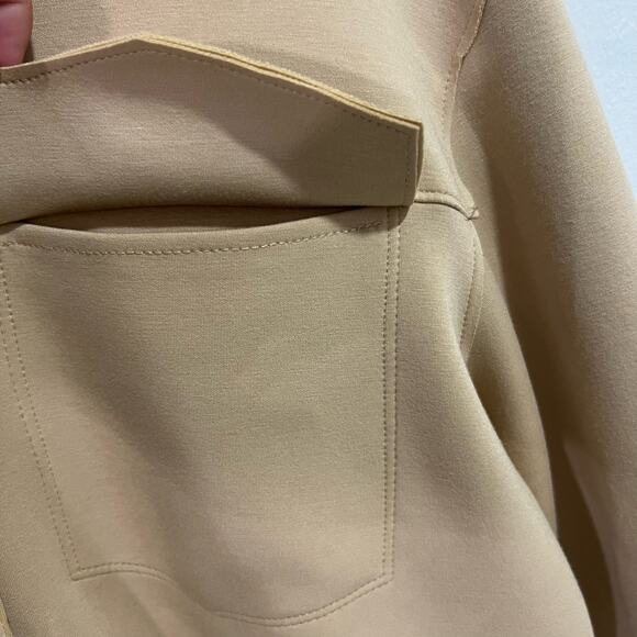 Joie Camel Tan Cropped Knit Utility Jacket with Gold Buttons  Size Medium - Picture 7 of 8